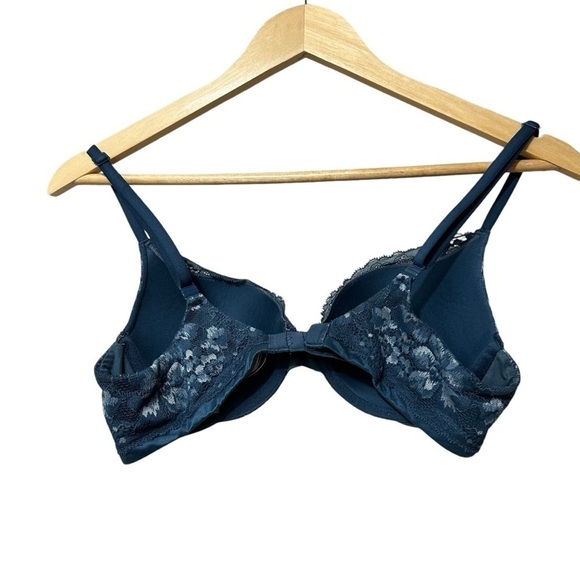 Victoria's Secret Body By Victoria Teal Blue Lace Push Up Bra, 34B - Picture 4 of 7